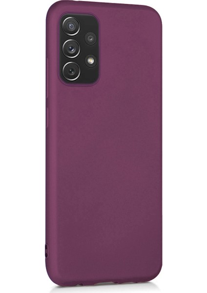 Matte Silicone Samsung Galaxy A52 Kılıf Mor