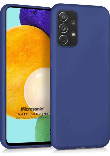 Matte Silicone Samsung Galaxy A52 Kılıf Lacivert