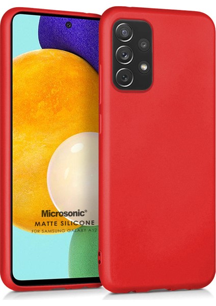 Matte Silicone Samsung Galaxy A52 Kılıf Kırmızı
