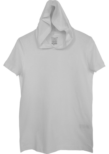 Basic Beyaz Unisex Kısa Kollu Kapüşonlu Slim Fit T-Shirt fiyatları
