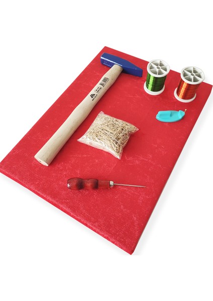 Filografi Set & Kumaş Kaplı Tahta Hazır Set Vav Kalıp Hediye