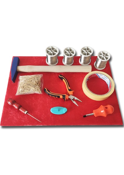 Filografi Set Kumaş Kaplı Tahta&14 Parça Full Set Ayyıldız Kalıp