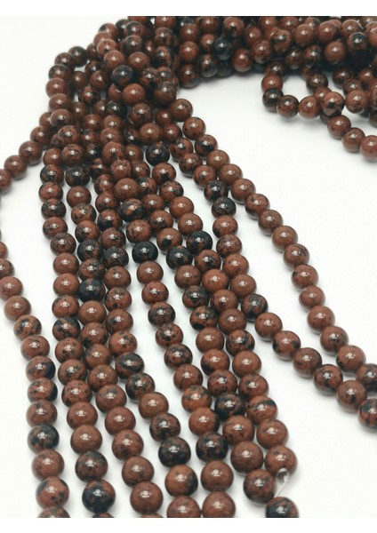 Kahve Siyah Doğal Taş Dizisi 8mm