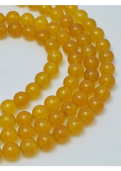 Sarı Akik Doğal Taş Dizisi 8mm