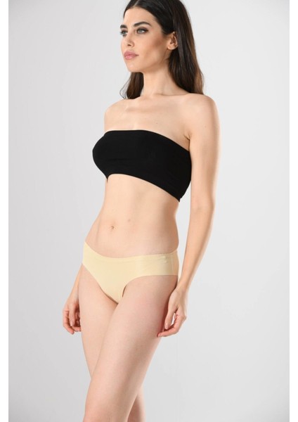 Seamless Kadın Lazer Kesim Izsiz Silikonlu Slip Külot 3 Lü Multirenk 12583 modelleri