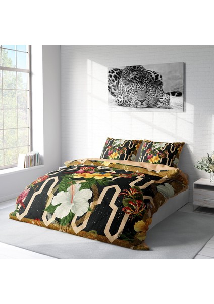 Figure Parrot 3D Pamuk Saten Çift Kişilik Nevresim Takımı modelleri