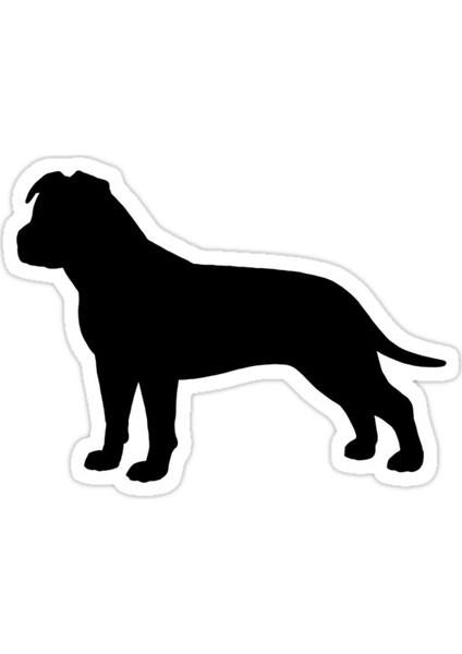 Amerikan Staffordshire Terrier Siluet Sticker Araba Oto Arma Duvar Sticker Ev Dekoratif Çıkartma