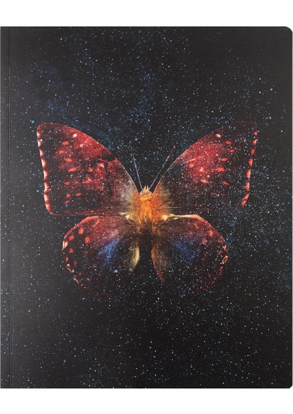 Keskin Color Çizgili Bind-Note Butterfly Kırmızı 13 x 16.5 cm