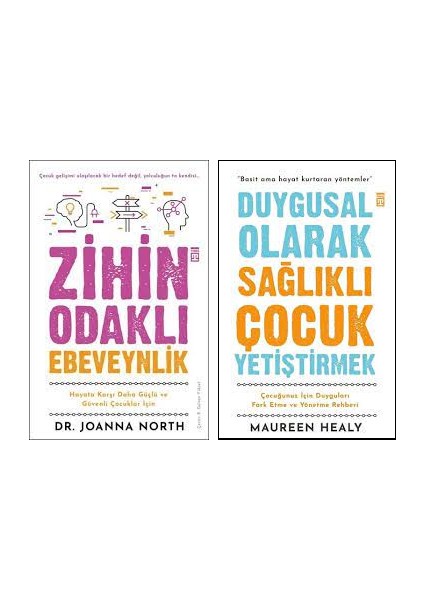 Zihin Odaklı Ebeveynlik + Duygusal Olarak Sağlıklı Çocuk Yetiştirmek 2 Kitap Set