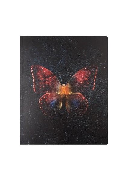 Kareli Bind-Note Butterfly Kırmızı 20 x 25 cm