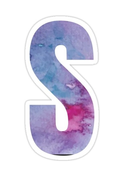 S' Harfi Sticker Araba Oto Arma Duvar Sticker Ev Dekoratif Çıkartma 15 Cm