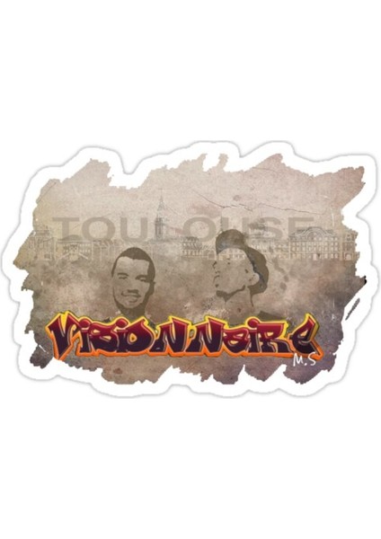 Bigflo & Oli, Toulouse Arka Plan, Sokak Sanatı Sticker Araba Oto Arma Duvar Sticker