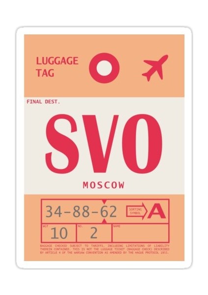 Moskova Sheremetyevo Havaalanı Vintage Bagaj Sticker Araba Oto Arma Duvar Sticker