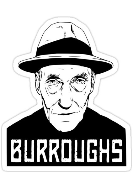 Burroughs Sticker Araba Oto Arma Duvar Sticker Ev Dekoratif Çıkartma 15 Cm