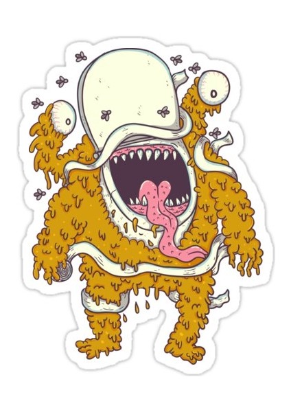 S-Canavar Sticker Araba Oto Arma Duvar Sticker Ev Dekoratif Çıkartma 15 Cm