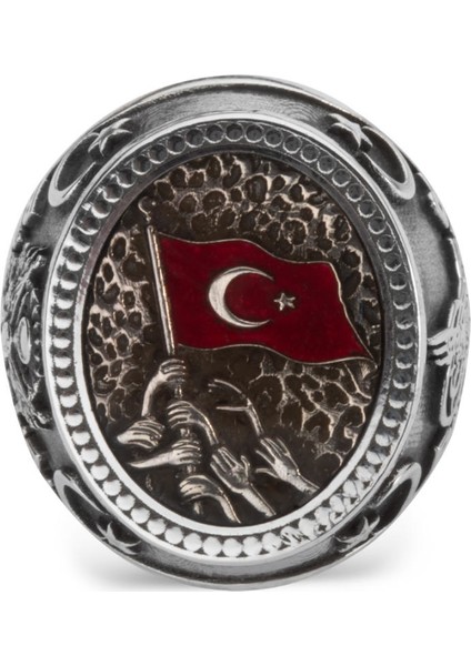 - Türk Milleti Figürlü Bir Ölür Bin Diriliriz Yüzüğü modelleri