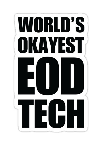 Komik Dünyanın Okayest Eod Tech Kahve Kupa Sticker Araba Oto Arma Duvar Sticker