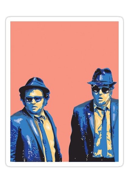 Blues Kardeş Sticker Araba Oto Arma Duvar Sticker Ev Dekoratif Çıkartma 15 Cm