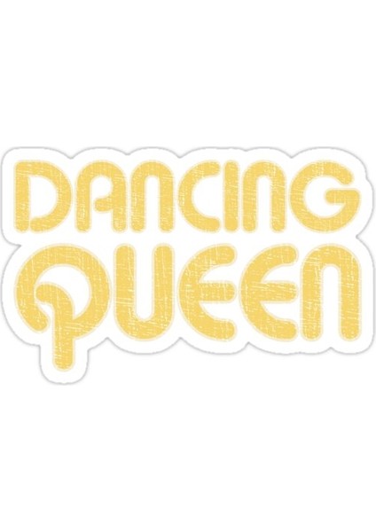 Dancıng Queen Vintage Büyük Baskı 1970'Lerın Sticker Araba Oto Arma Duvar Sticker