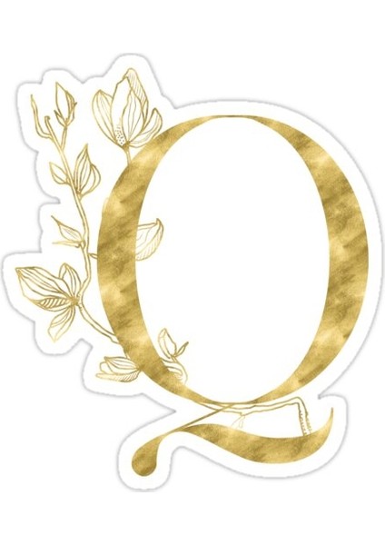 Q Harfi Sticker Araba Oto Arma Duvar Sticker Ev Dekoratif Çıkartma 15 Cm