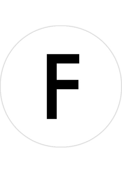 F Harfi Sticker Araba Oto Arma Duvar Sticker Ev Dekoratif Çıkartma 15 Cm