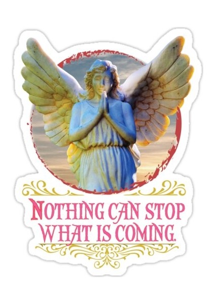 Gelmekte Olanı Hiçbir Şey Durduramaz Melek Sticker Araba Oto Arma Duvar Sticker