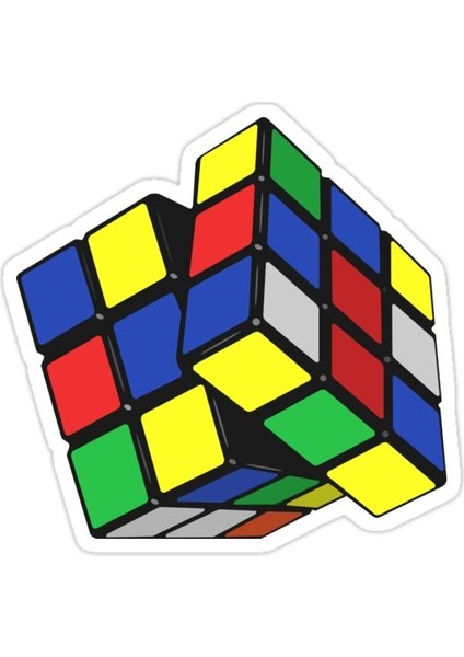 Rubiks Küp Sticker Araba Oto Arma Duvar Sticker Ev Dekoratif Çıkartma 15 Cm