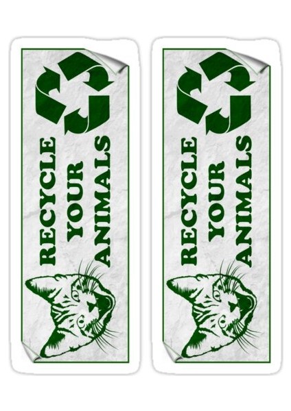 Hayvanlarınızı Geri Dönüştürün - Dövüş Kulübü Sticker Araba Oto Arma Duvar Sticker