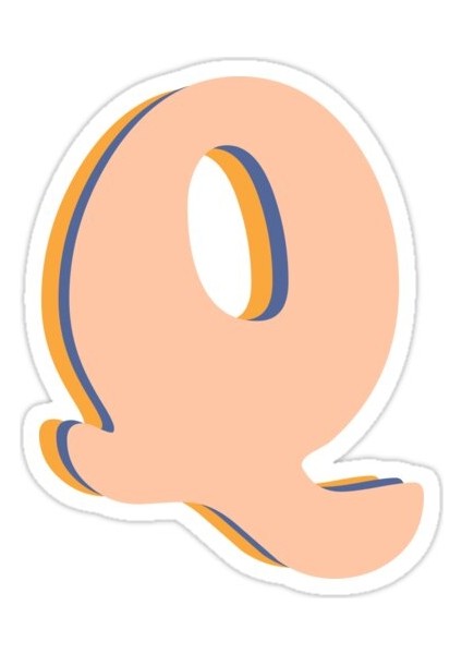 Q Harfi Sticker Araba Oto Arma Duvar Sticker Ev Dekoratif Çıkartma 15 Cm