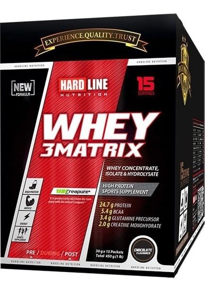 Hardline Whey 3matrix 30 gr 15 Saşe