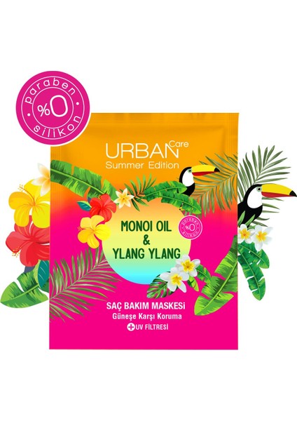 Summer - Monoi Yağı & Ylang Ylang Duş Öncesi Onarıcı Saç Bakım Maskesi - Vegan - 50 ml fırsatları