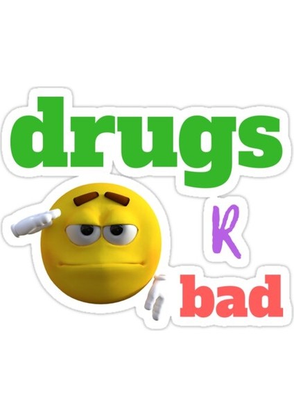 Ilaçlar Kötü Sticker Araba Oto Arma Duvar Sticker Ev Dekoratif Çıkartma 15 Cm