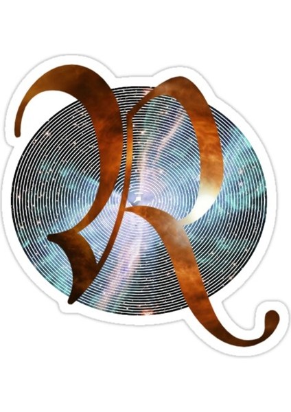 R Harfi Sticker Araba Oto Arma Duvar Sticker Ev Dekoratif Çıkartma 15 Cm