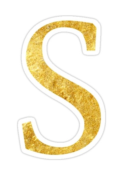 S Harfi Sticker Araba Oto Arma Duvar Sticker Ev Dekoratif Çıkartma 15 Cm