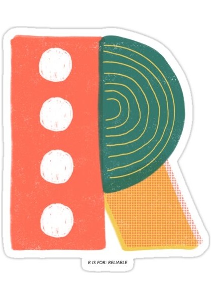 R Alfabe Sticker Araba Oto Arma Duvar Sticker Ev Dekoratif Çıkartma 15 Cm