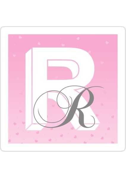R Harfi Sticker Araba Oto Arma Duvar Sticker Ev Dekoratif Çıkartma 15 Cm