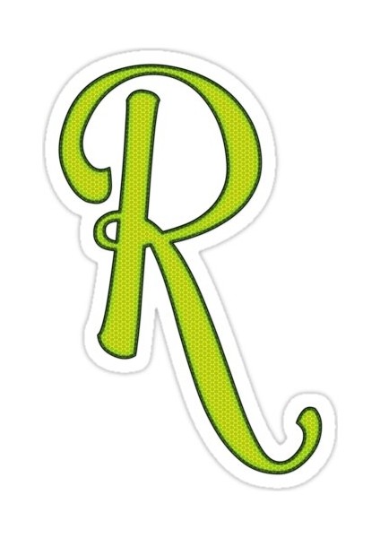 R Harfi Sticker Araba Oto Arma Duvar Sticker Ev Dekoratif Çıkartma 15 Cm