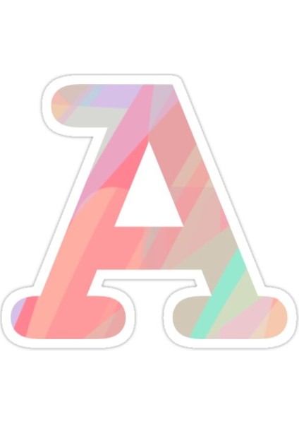 A Harfi Sticker Araba Oto Arma Duvar Sticker Ev Dekoratif Çıkartma 15 Cm
