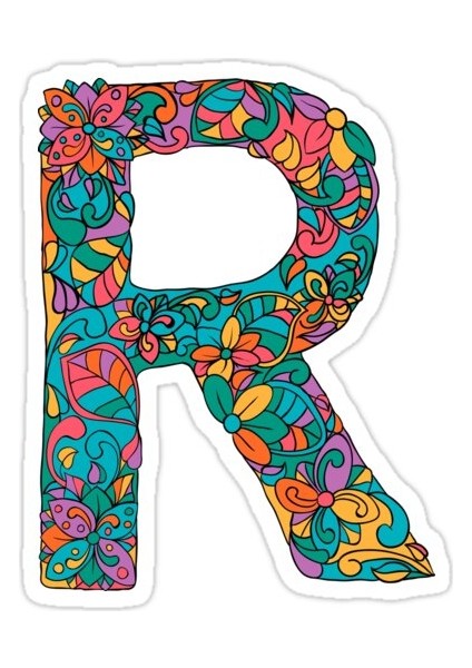 R Harfi Monogram Kişiselleştirilmiş Isim Baskı Sticker Araba Oto Arma Duvar Sticker