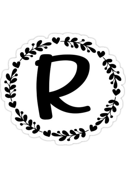 R Harfi Sticker Araba Oto Arma Duvar Sticker Ev Dekoratif Çıkartma 15 Cm