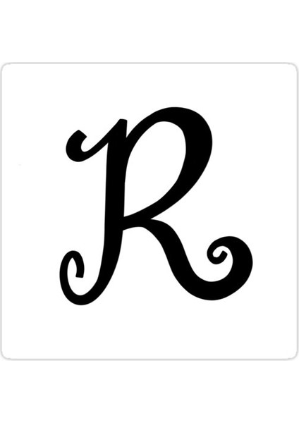 R Harfi Sticker Araba Oto Arma Duvar Sticker Ev Dekoratif Çıkartma 15 Cm