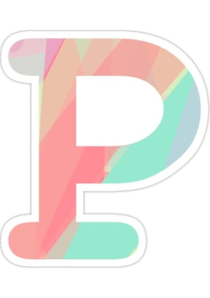P Harfi Sticker Araba Oto Arma Duvar Sticker Ev Dekoratif Çıkartma 15 Cm