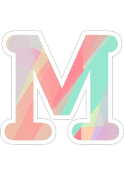 M Harfi Sticker Araba Oto Arma Duvar Sticker Ev Dekoratif Çıkartma 15 Cm