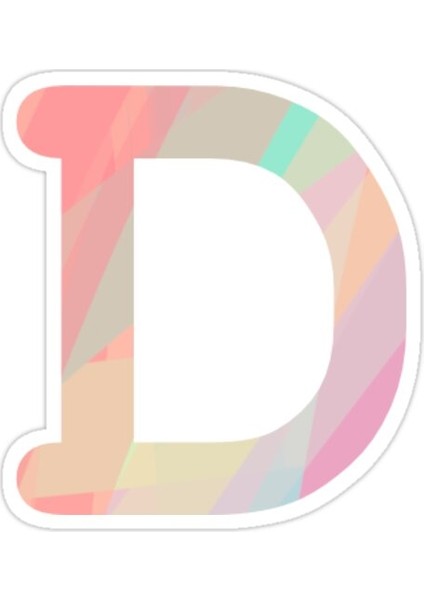D Harfi Sticker Araba Oto Arma Duvar Sticker Ev Dekoratif Çıkartma 15 Cm