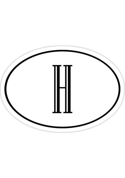 H Elmas Sticker Araba Oto Arma Duvar Sticker Ev Dekoratif Çıkartma 15 Cm