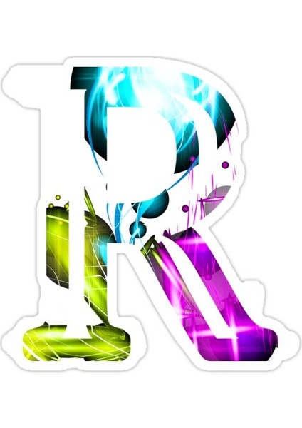 R Harfi Sticker Araba Oto Arma Duvar Sticker Ev Dekoratif Çıkartma 15 Cm