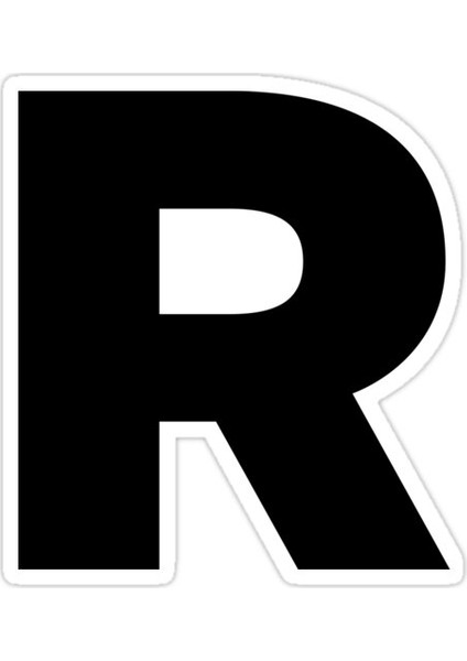 R Harfi Sticker Araba Oto Arma Duvar Sticker Ev Dekoratif Çıkartma 15 Cm