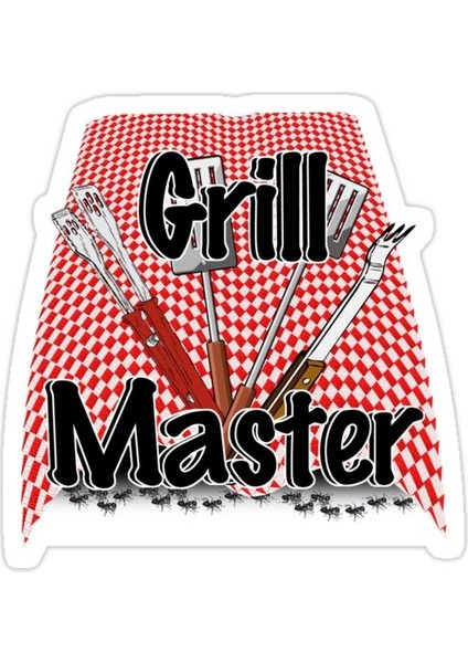 Grillmaster Barbekü Araçları Ve Piknik Masa Sticker Araba Oto Arma Duvar Sticker