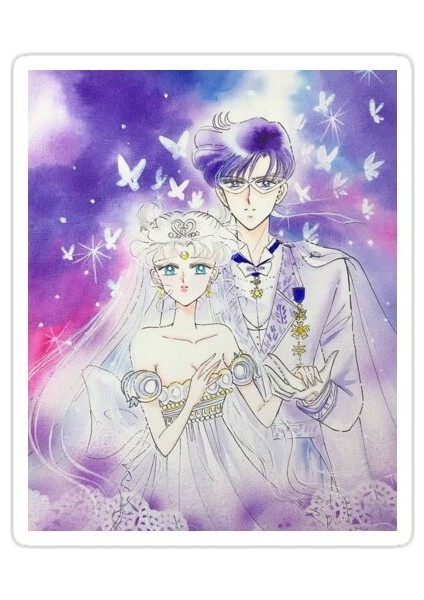 Sailor Moon Princess Serenity Ve Prens Endymion Sticker Araba Oto Arma Duvar Sticker