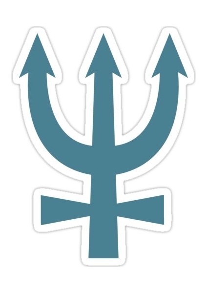Neptün Sembol Sticker Araba Oto Arma Duvar Sticker Ev Dekoratif Çıkartma 15 Cm